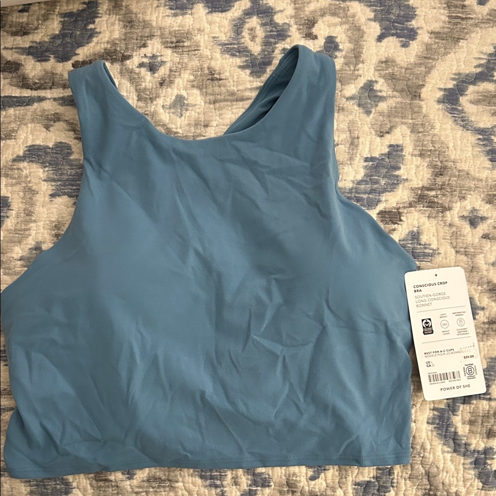 Athleta Blue Crop Tank Top Medium NWT